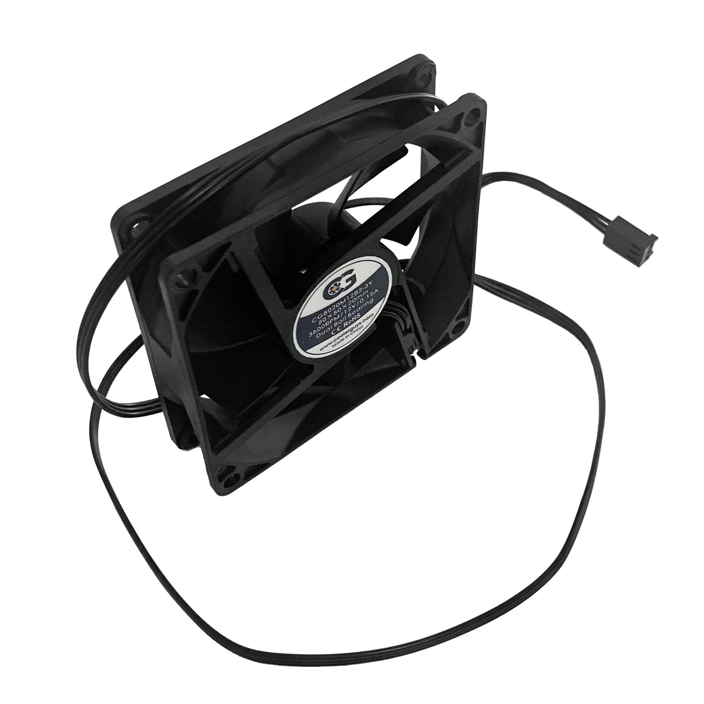 Coolerguys 80x80x20mm 12 VDC 3Pin Medium Speed Fan CG8020M12B2-3Y