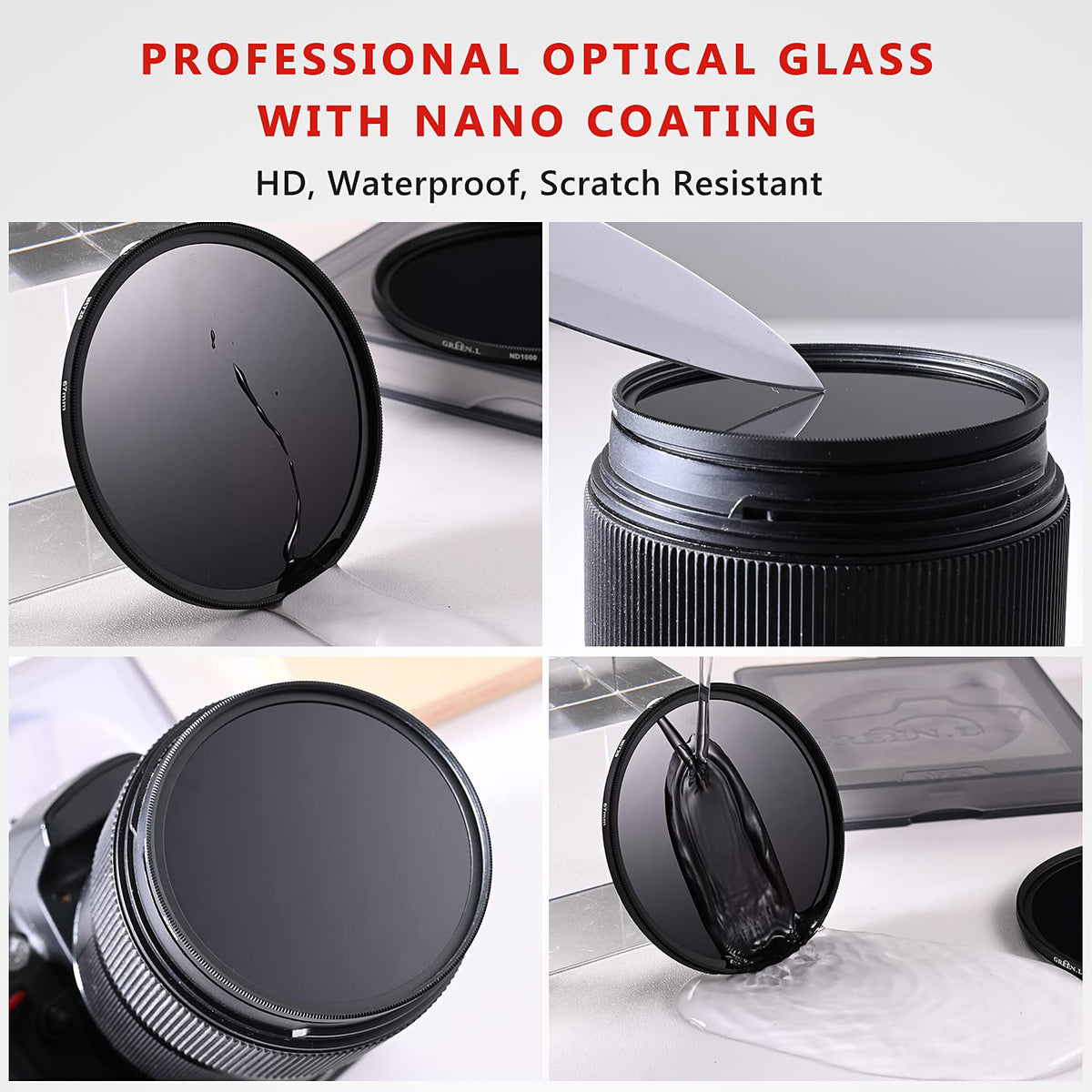 GREEN.L 58mm Infrared Filter, 58mm IR 950nm (R95) Filter for Camera Lens