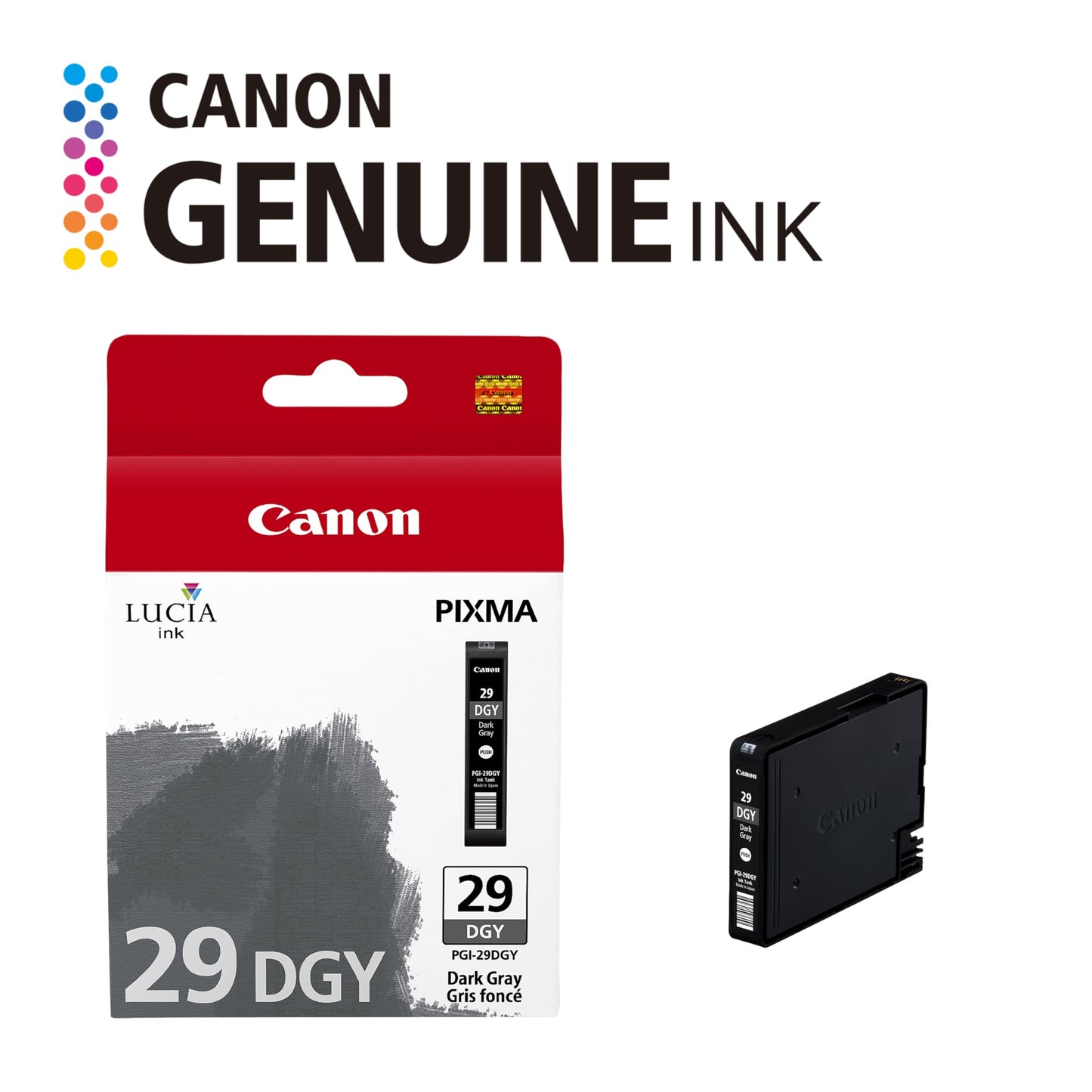 Canon PGI-29 Genuine Dark Gray Ink Tank, Compatible with PIXMA PRO-1 Printers
