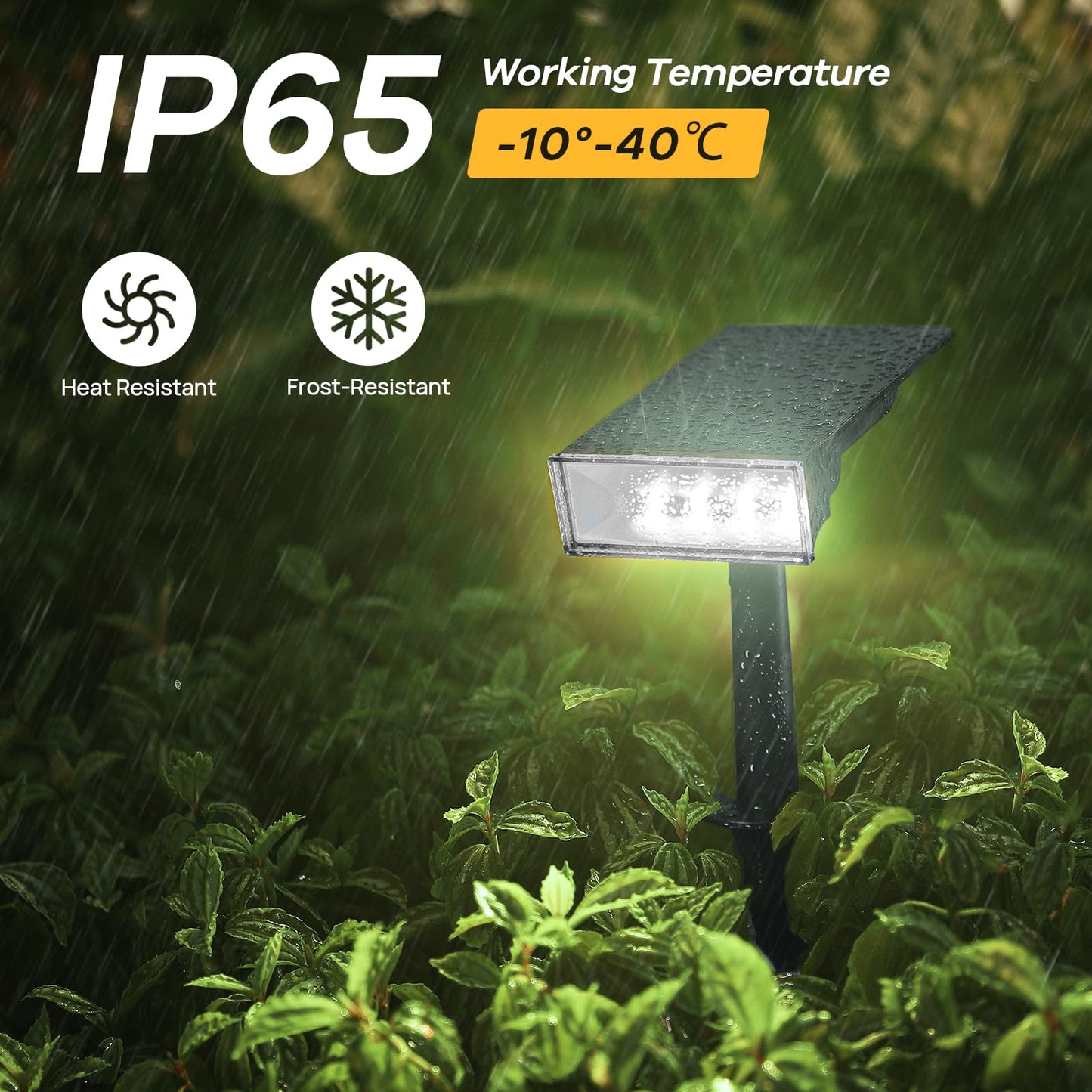 Consciot Solar Lights Outdoor, 6500K Daylight Solar Spotlights, Waterproof Landscape Lighting for Yard, Garden, Tree, Pathway, House, Patio, Outdoor