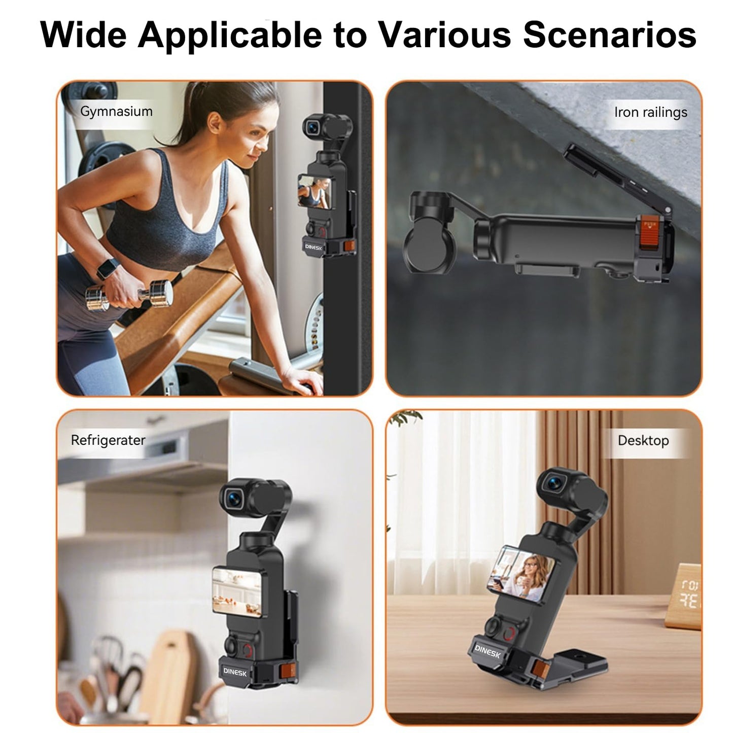 Osmo Pocket 3 Magnetic Mount,Magnet Expansion Adapter Holder with Cold Shoe on Iron Fence/Refrigerators/Iron Rods,Aluminum Alloy Magnetic Mount Holder