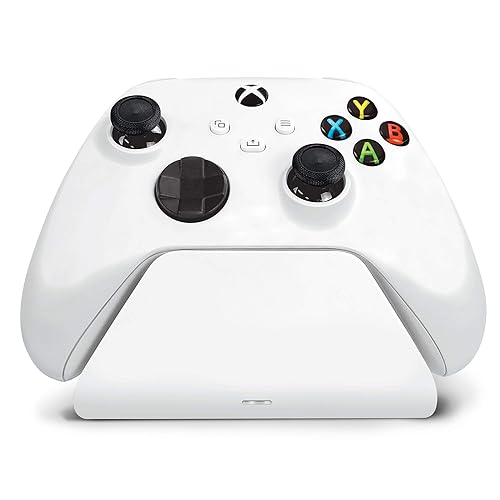 Robot White - Universal Xbox Pro Charging Stand with 1200 mAh Rechargeable Battery, Charging Dock, Charging Station for Xbox Series X|S and Xbox One