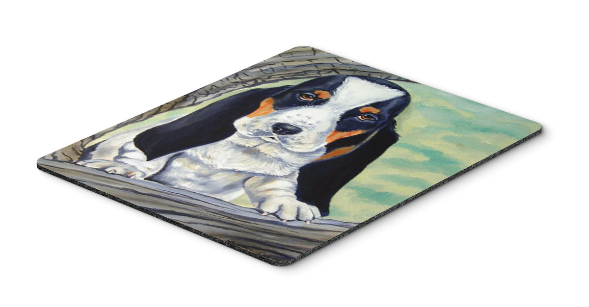 Caroline's Treasures 7002MP Basset Hound on The Branch Mouse Pad, Hot Pad or Trivet for Home Office Gaming Working Computers Laptop Mouse Mat,Washable