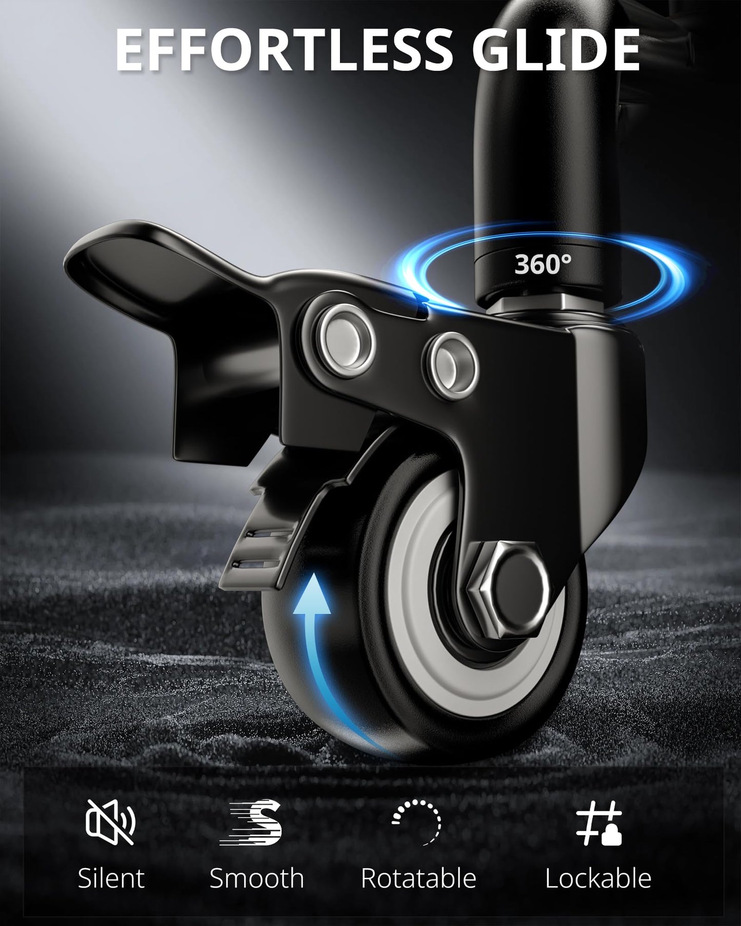 UBeesize Pro LED Ring Light Tripod with Phone Holder & Casters, Adjustable Overhead Phone/Camera Mount for iPhone, Video Recording, Live Streaming