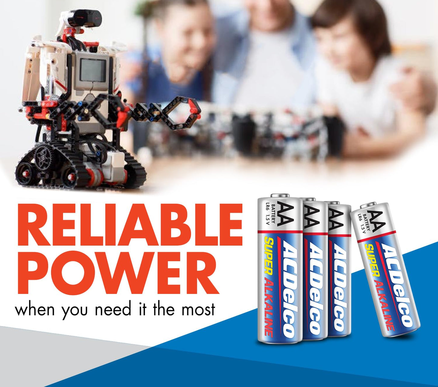 ACDelco 48-Count Double AA Batteries, Maximum Power Super Alkaline Battery, 10-Year Shelf Life, Reclosable Packaging