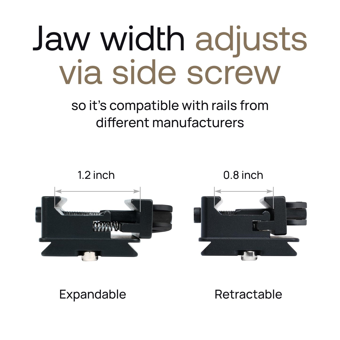 MIGHTY TACTICAL Picatinny Rail Adapter for Arca-Swiss Plate Mount - Tripod Head Arca Clamp Adapter Aluminum - V2 Updated