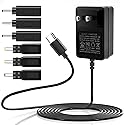 Type C Power Supply 12V 2A 24W Universal AC/DC Adapter 100-240V 50-60HZ Input Transformer DC 5.5X2.5MM 3.5X1.35MM Output Plug Widely Compatible CCTV…