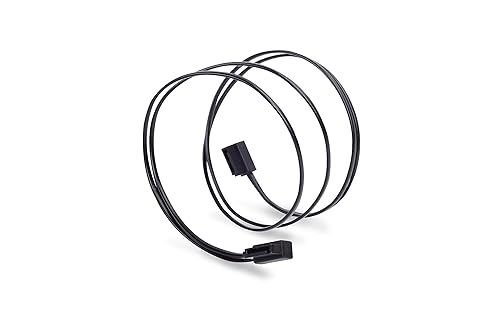 SilverStone Technology SST-CP11B-500 Ultra Thin 6Gb/s Lateral 90-Degree SATA Cables with Custom Low-Profile Connectors (CP11B-500),CP11B-500 - Black