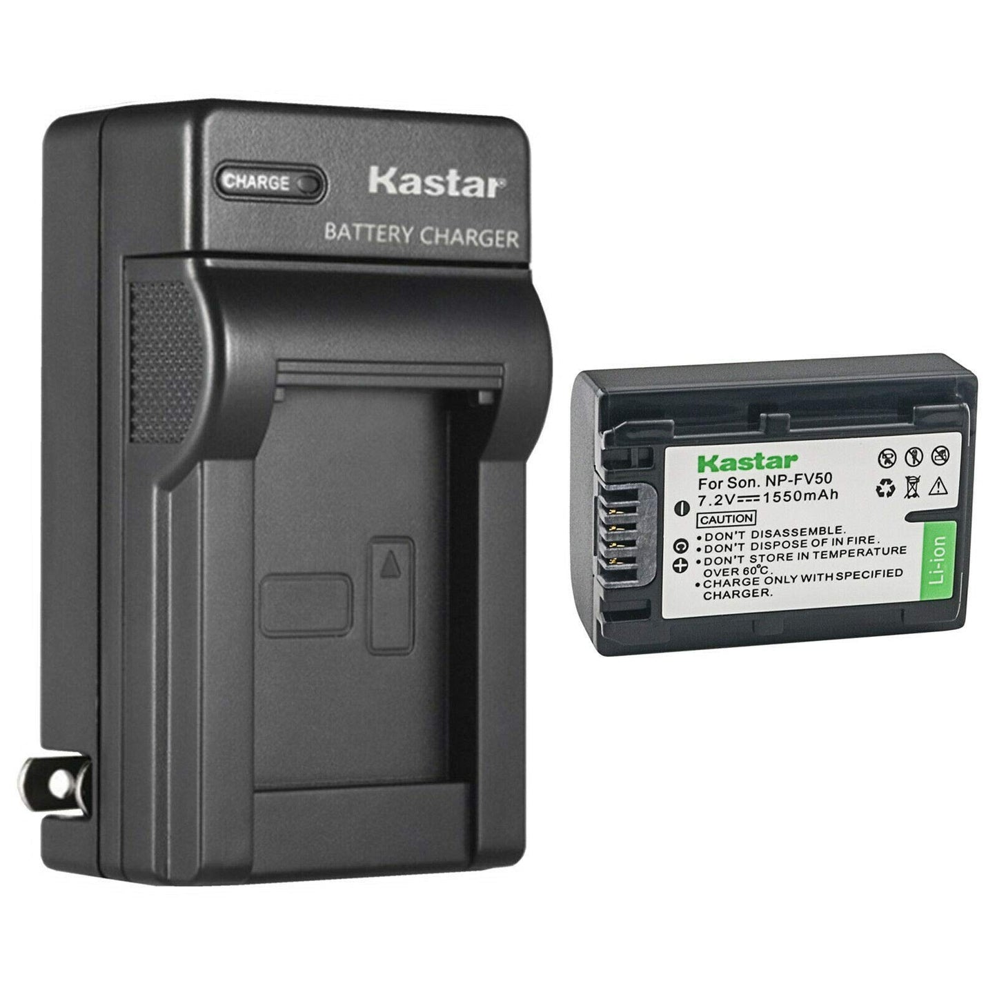 Kastar 1-Pack Battery and AC Wall Charger Replacement for Sony NP-FV30, NP-FV40, NP-FV50, NP-FV70, NP-FV70A, NP-FV90, NP-FV100 Battery, Sony BC-TRV