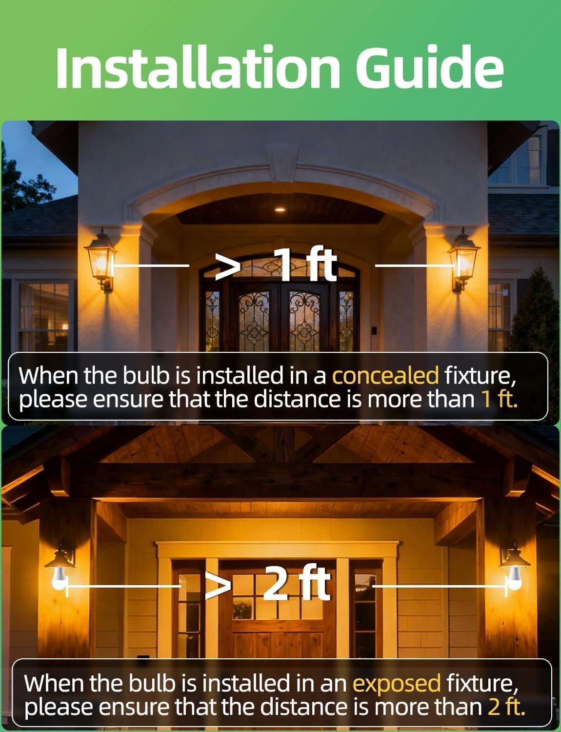 HEKEE Dusk to Dawn Sensor Light Bulbs LED A19 900 Lumens, Outdoor Porch Lights, 60 Watt Equivalent, Warm White 2700K Soft White Security Bulb(Auto