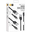 Bytech 3PACK Lightning Cables,3 Pack- Black,3 Foot