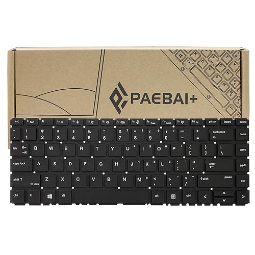 PAEBAI+ Replacement Laptop Keyboard Backlight for HP ProBook 440 G6 445 G6 440 G7 445 G7 US Layout