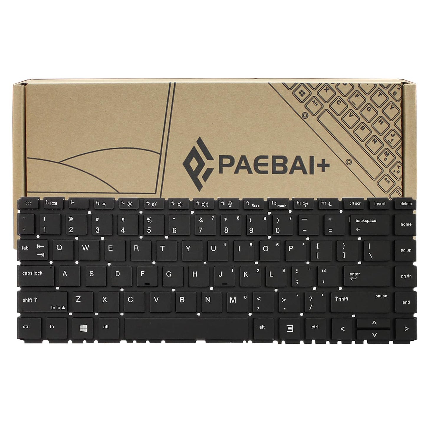 PAEBAI+ Replacement Laptop Keyboard Backlight for HP ProBook 440 G6 445 G6 440 G7 445 G7 US Layout