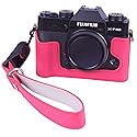 Dekok X-T30 MII, X-T30, X-T20 Half Case with Wrist Strap, Ready Leather Camera Half Case and Strap Compatible with Fujifilm X-T10 genuine leather