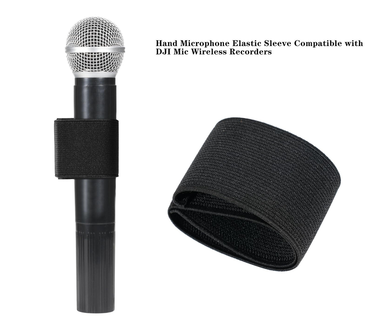 MOTAIN Hand Microphone Elastic Sleeve Compatible with DJI Mic Wireless Recorders,Ideal Accessory For Wedding Photographers(2 Pack)
