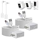KAROTTO 10Ft USB-C Power Cord with Adapter Compatible with Ring Pan-Tilt Mount/Ourdoor Cam Plus/Stick Up Cam Battery Pro/3rd Gen/2nd Gen/Plug-in