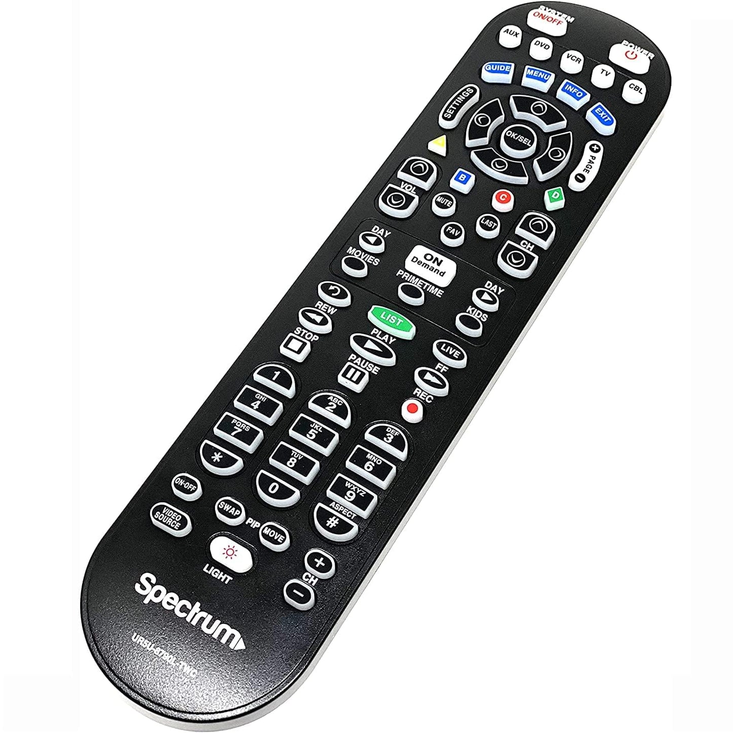 Charter Spectrum TV Remote Control TIME Warner CLIKR-5 UR5U-8780L New | Compatible with Time Warner, Brighthouse and Charter Cable Boxes | keypad
