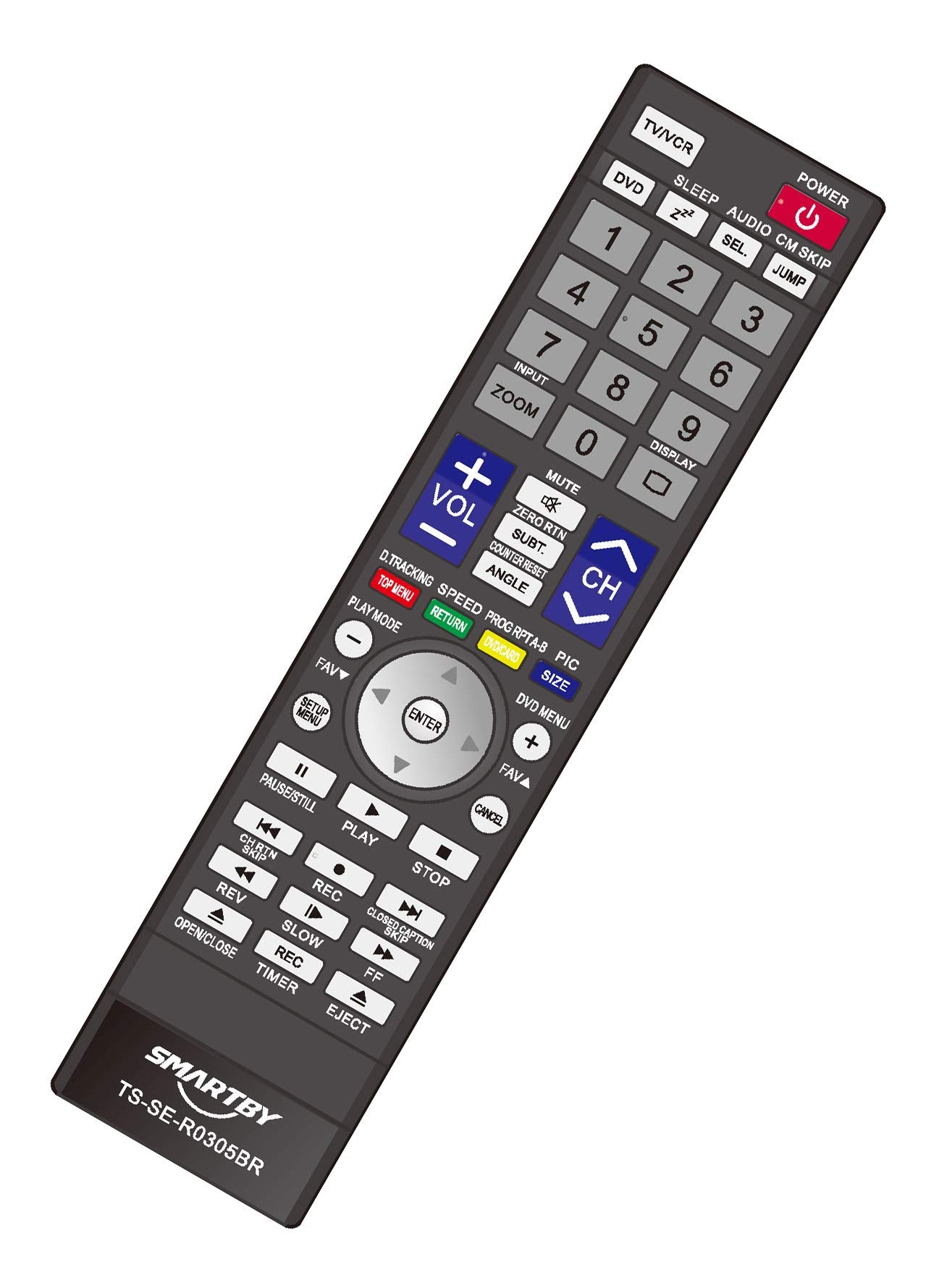 Smartby SE-R0305 Compatible with Toshiba SE-R0305 TV/DVD Remote Control 15LV505 19CV100U 19LV61K 19LV505 19LV505C 22LV505 22LV505C 22LV506 22LV610