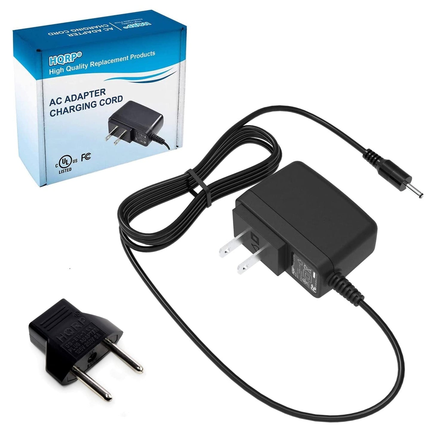 HQRP AC Adapter Charger Compatible with Sharper Image Literati Digital Wireless eReader Ebook E-Reader 1636377 1637287 7-inch LCD, Power Supply Cord…