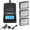 Kastar Ultra Fast Charger(3X Faster) Kit and Battery (3-Pack) for Canon LP-E10, LC-E10 Work with Canon EOS Rebel T5, EOS Rebel T3, EOS Kiss X50, EOS