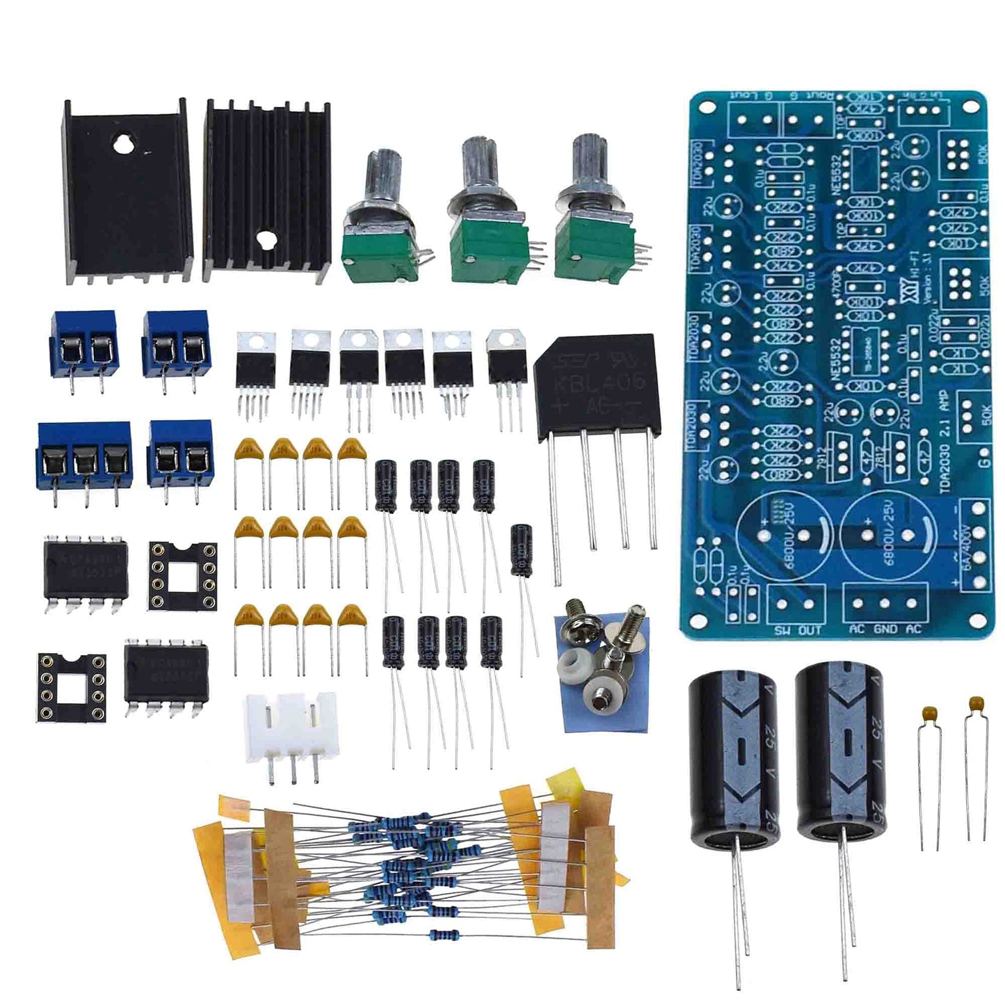 Reland Sun TDA2030L/TDA2030A 2.1 Stereo Audio Power Amplifier DIY/Finished Board (DIY)