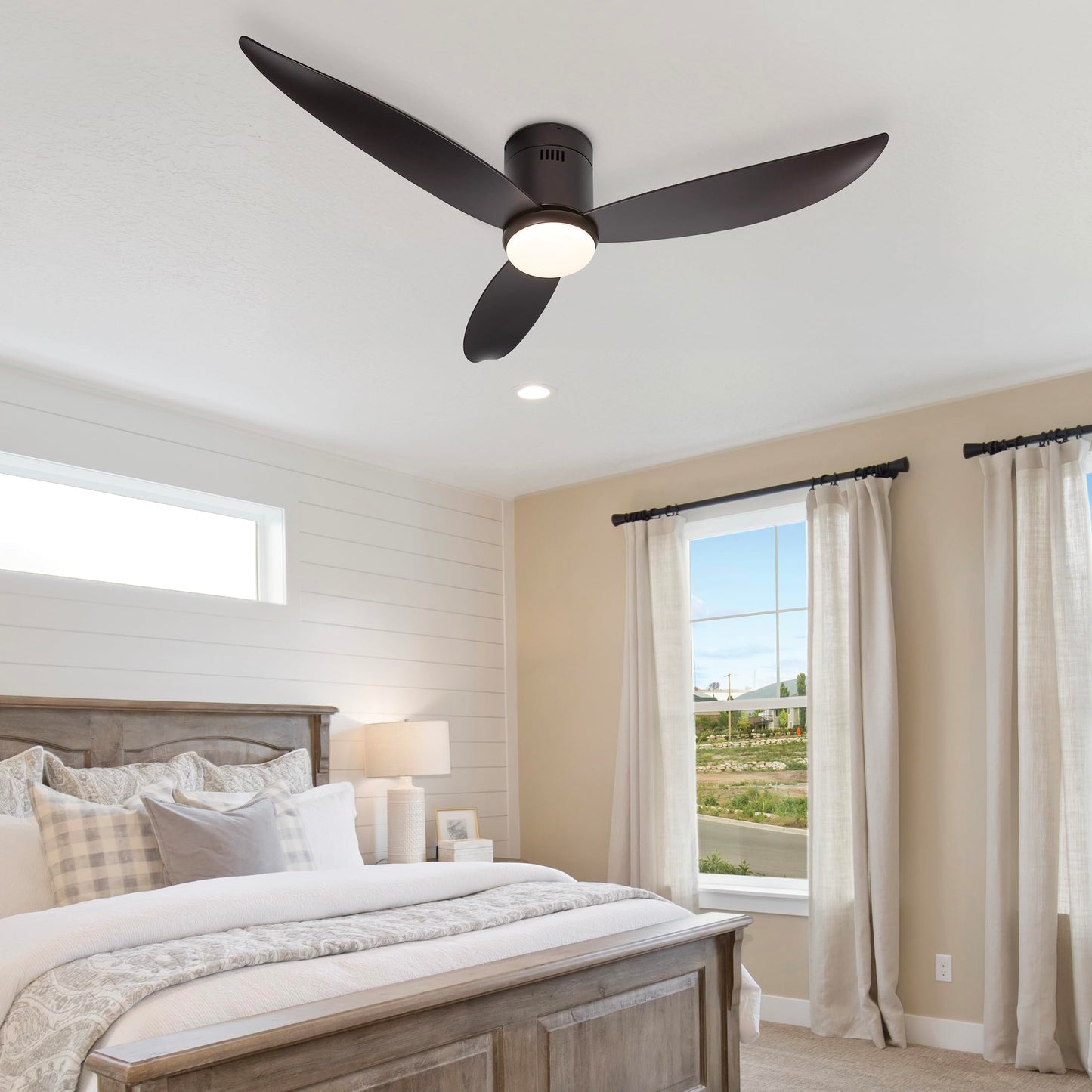 Maxxima Luvoni Series 52" Brown Ceiling Fan w/LED Light, Remote Controlled