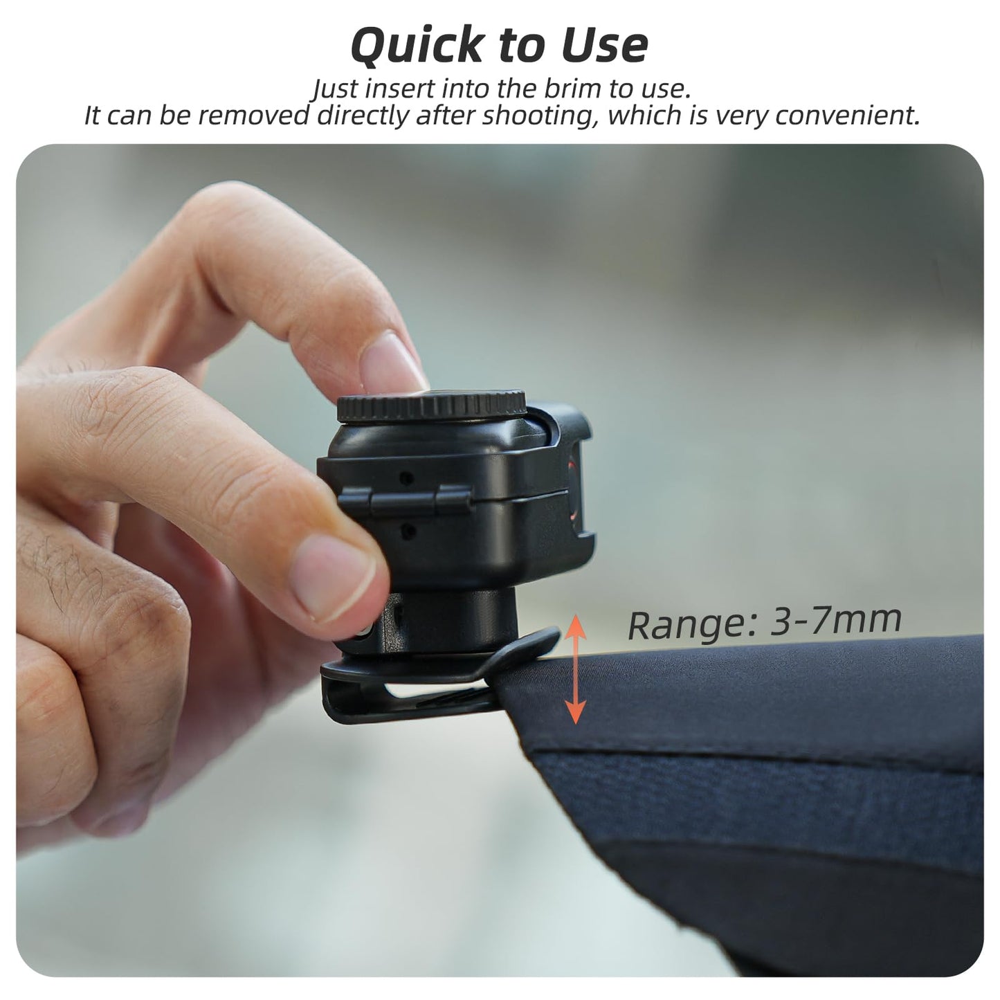 Honlyn Hat Clip Mount for DJI Osmo Nano, 360° Adjustable Clamp,Protective Fixed Frame Baseball Cap Clip Mount, Camera POV Hands Free Shooting Bracket