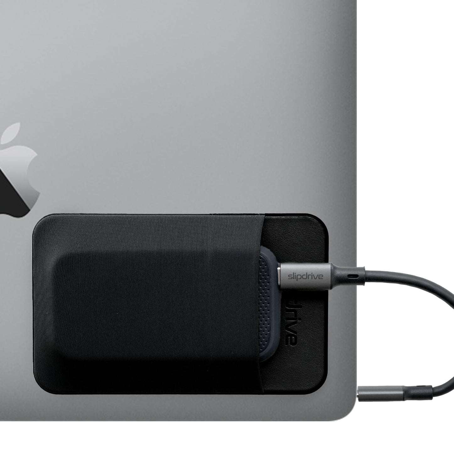Slipdrive - Portable Hard Drive Sleeve for Laptop - SSD Solid State Drive - Reusable Adhesive - Stick on External Hard Drive Carrying Case - Pocket