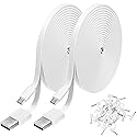 2 Pack 16.4FT Power Extension Cable Compatible with WYZE Cam v4,WyzeCam,WyzeCam Pan,KasaCam Indoor,NestCam Indoor,Blink,Amazon Cloud Cam,USB to Micro