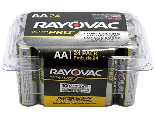 Ray-o-Vac Battery,AA,Alkaline,Package Quantity:24 per Pack