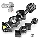 Camerig Mini Fish Bone Style Quick Release Clamp - Arca Clamp with 3/8"-1/4" Screw Adapter for Tripod Ball Head Compatible with Arca Swiss Plate