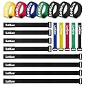 Lekou Reusable Fastening Cable Securing Straps and Cable Ties, 20 Pack (8" 12" 18") Nylon Adjustable Fastening Hook and Loop Straps Mixed Color