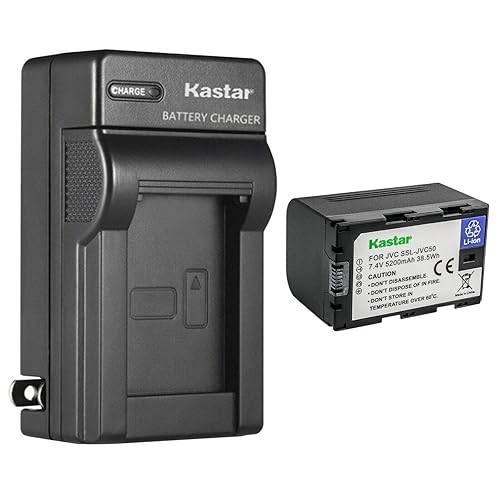 Kastar 1-Pack Battery and AC Wall Charger Replacement for JVC GY-HMQ10, GY-HMQ10E, GY-LS300, GY-LS300CHU, GY-HM200, GY-HM200U, GY-HM200HW, GY-HM200SP
