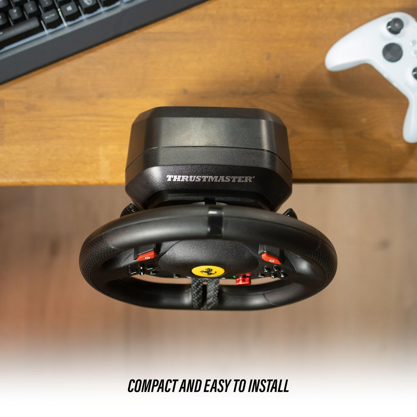 Thrustmaster T98 Racing Wheel and Pedal Set for Xbox Series X|S and PC - Officially Licensed by Ferrari, Gaming Steering Wheel, Driving Wheel Set