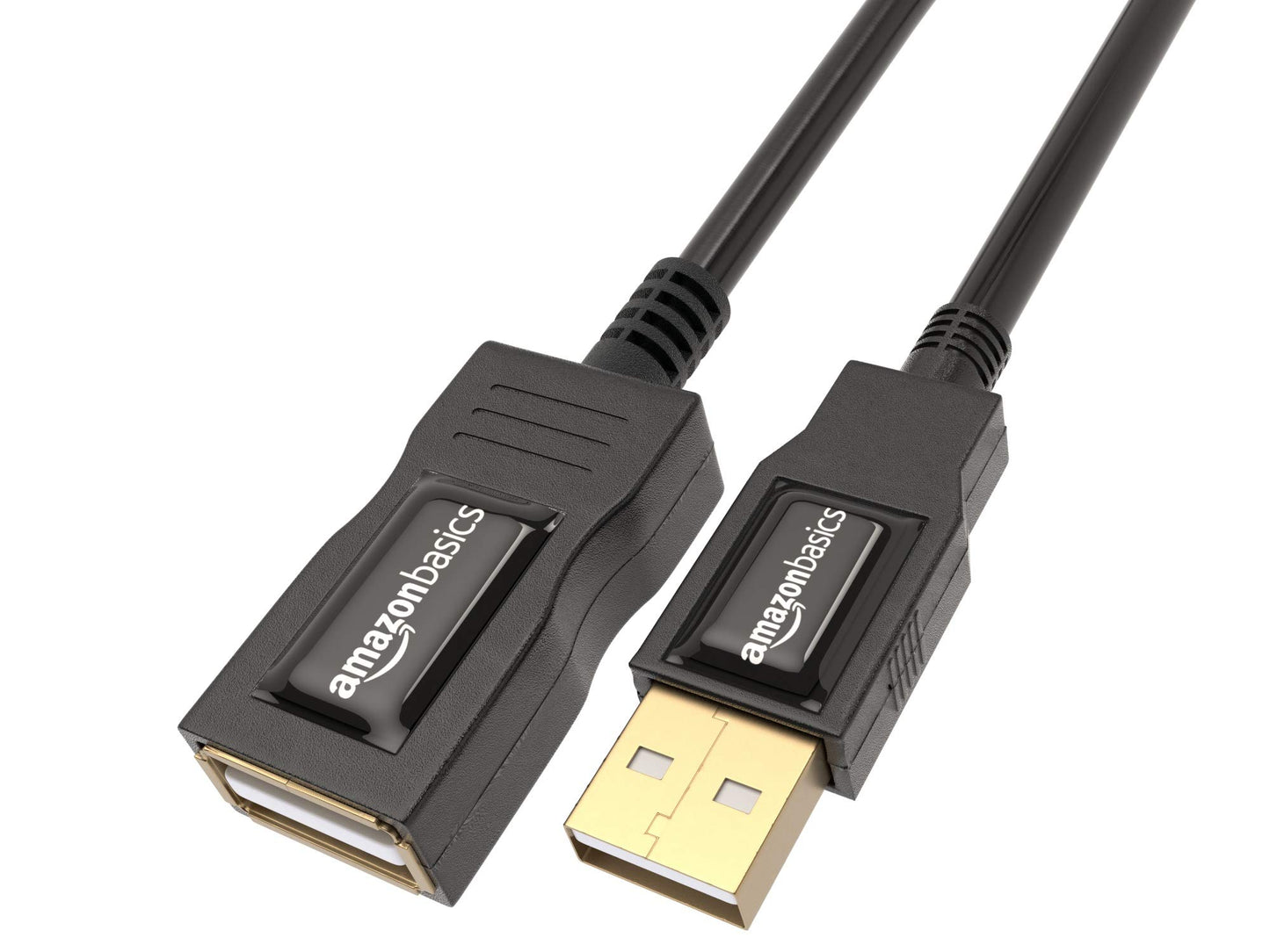 Amazon Basics USB-A 2.0 Extension Cable, Male to Female, 480Mbps Transfer Speed, 9.8 Foot, Black
