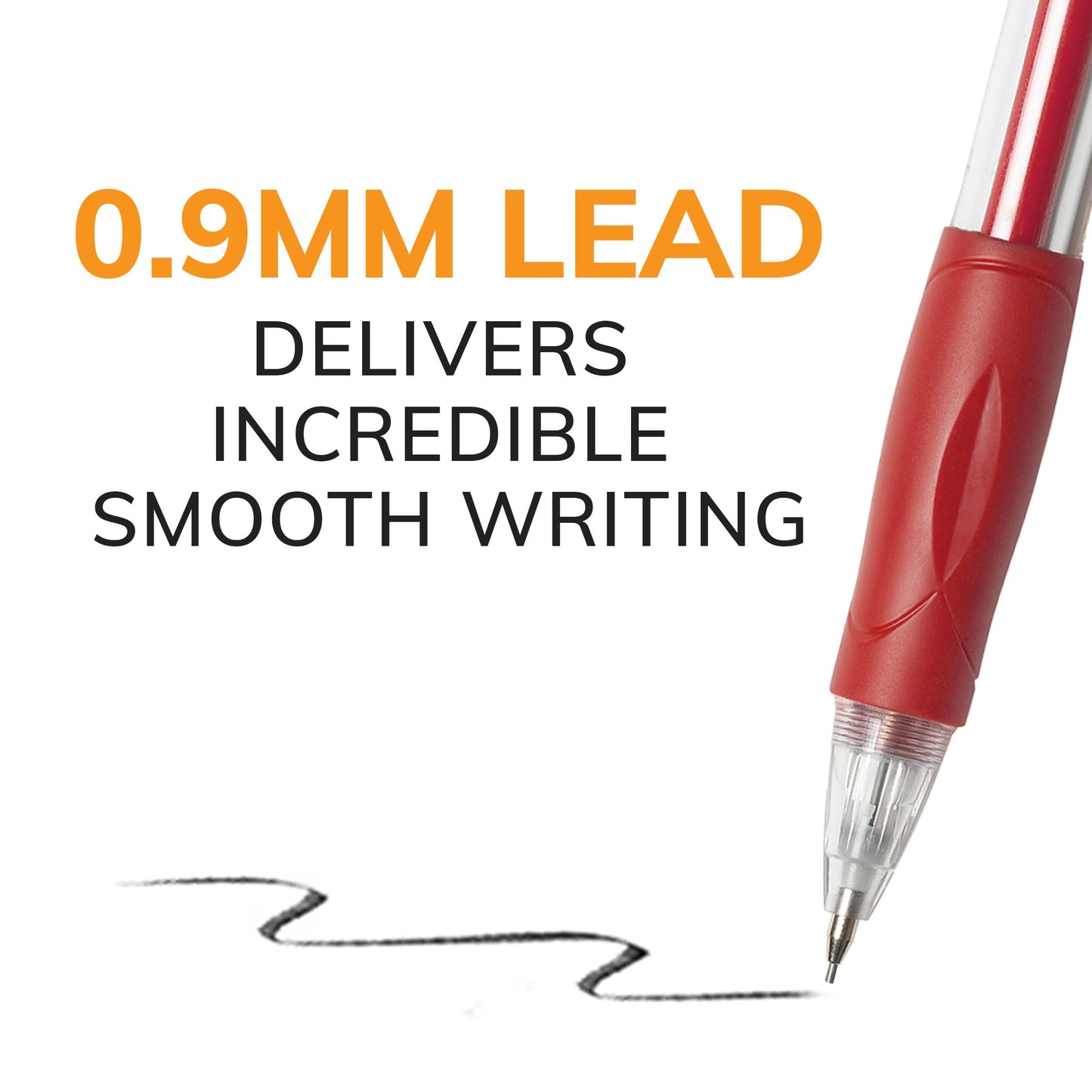 BIC Velocity Strong Lead Mechanical Pencils, With Colorful Barrel, Thick Point (0.9mm), 5-Count Pack Mechanical Pencils With Erasers