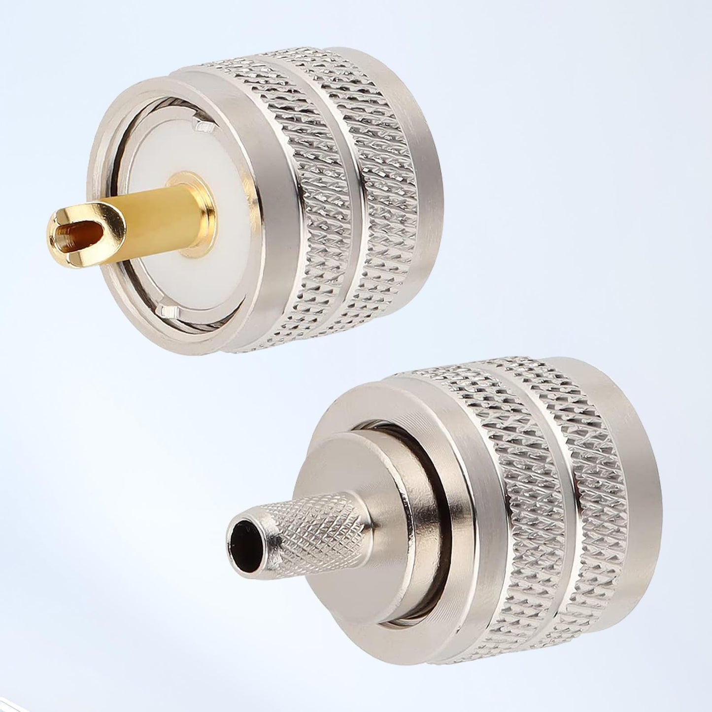 RG58 PL259 Connector 5PCS - UHF Male RF Coax Connector PL259 Coaxial Connectors for RG58, RG142, RG400, LMR195, RG58U, RG303, 50 Ohm, Low Loss, Low