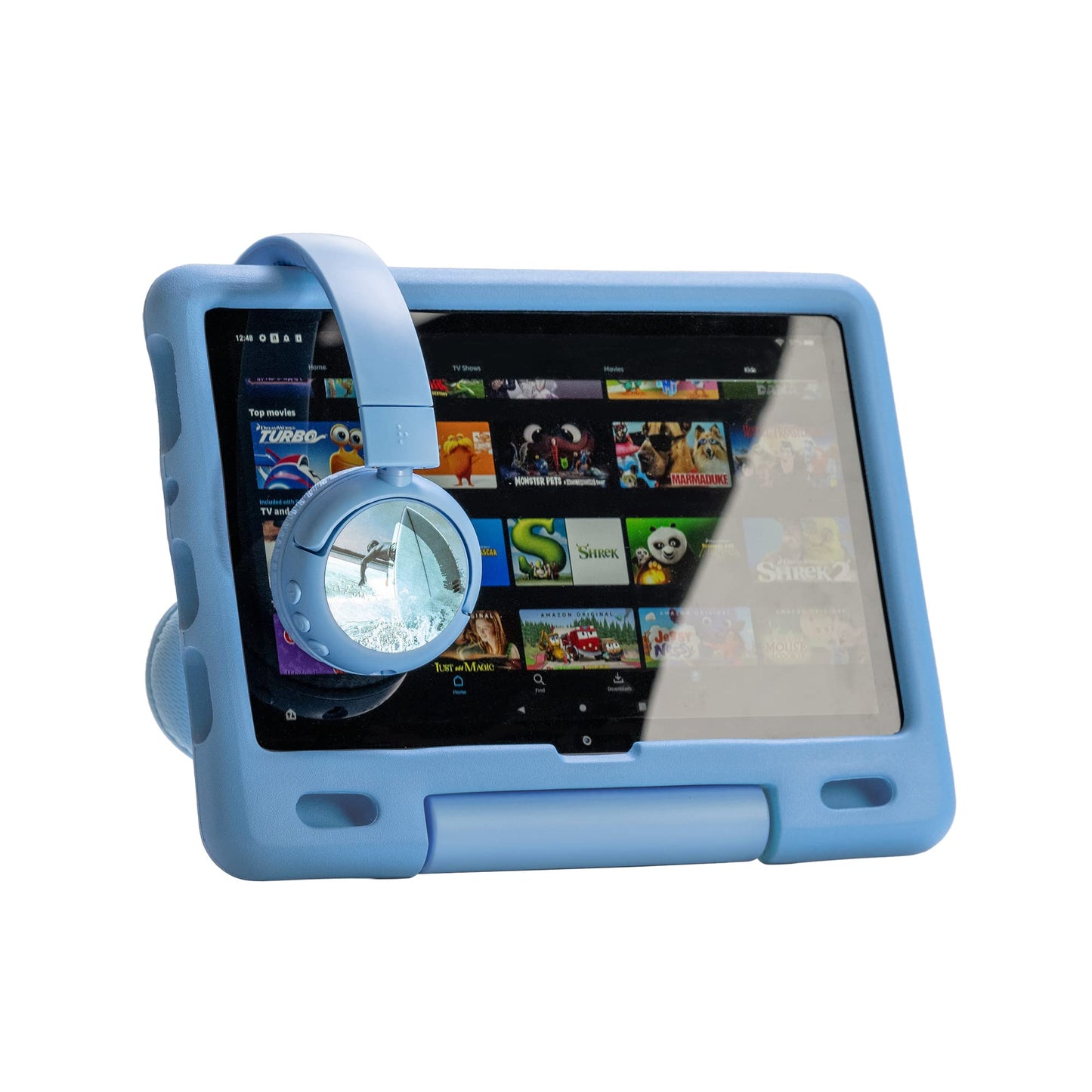 Made for Amazon Bluetooth Kids Headphones with Boom Microphone | Blue