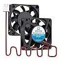 WINSINN DC 60mm Fan 12V 6015 Dual Ball Bearing Brushless Cooling 60x15mm 2PIN (Pack of 2Pcs)