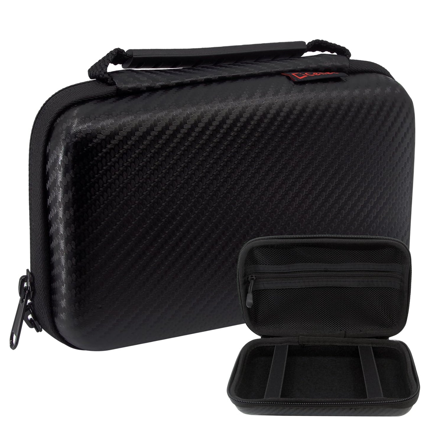 Cellet Hard EVA Case for External Hard Drive, Power Bank, Smartphones, Mesh Pockets (BLACK)