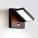 Lustrlach Outdoor Motion Sensor Wall Light LED Exterior Lighting Fixture for House Modern Porch Light Aluminum with Adjustable Head IP54 Waterproof