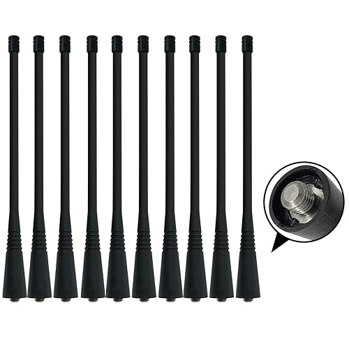 UHF Antenna Replacement 403-512 MHz for CP200, PR400, HT1250, PRO5150 Two-Way Radios | 10-Pack