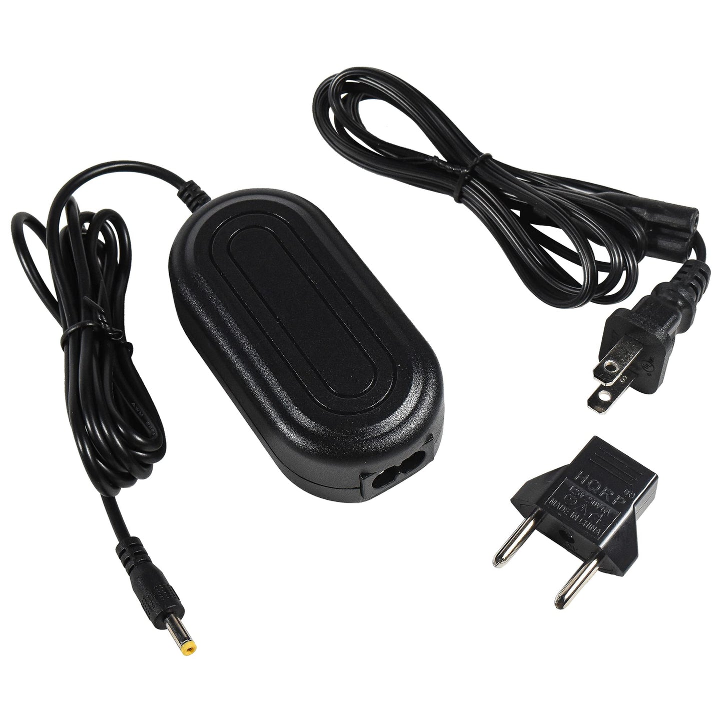 HQRP AC Adapter/Power Supply Compatible with Panasonic SDR-S50 SDR-S50A SDR-S50K SDR-S50N SDR-S50P SDR-S50PC Camcorder with USA Cord & Euro Plug