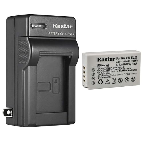 Kastar 1-Pack Battery and AC Wall Charger Replacement for Nikon EN-EL22 Battery MH-29 Charger, Nikon 1 J4 Digital Camera, Nikon 1J4 Digital Camera