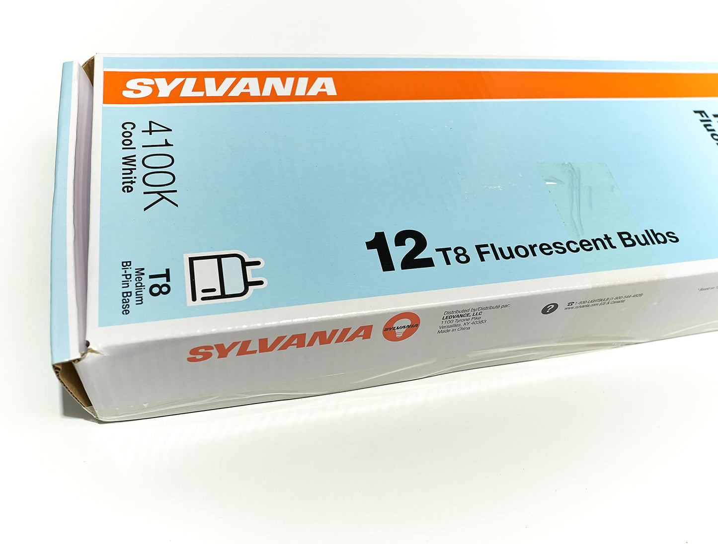 LEDVANCE FO32/841/ECO (12 Pack) 32 Watt T8 Fluorescent Tube Light Bulb F32T8 32W 4100K Replaces FO32/V41/ECO FO32/741 F32T8/SP41 F32T8/SPX41/ECO