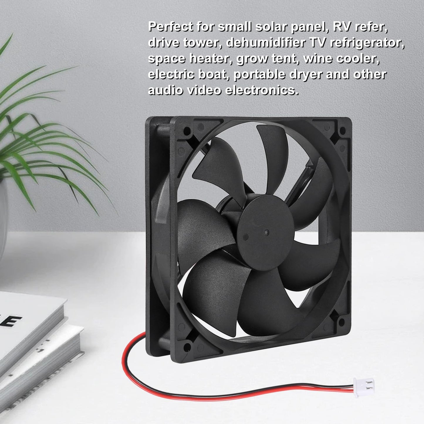 2Pcs DC 12V 12025 Cooling Fan 120x120x25mm 12cm 120mm Computer Case Fan DC 12V Cooling Fan for Fan Server Chassis Power Inverter PC Cooling Fan 2Pin