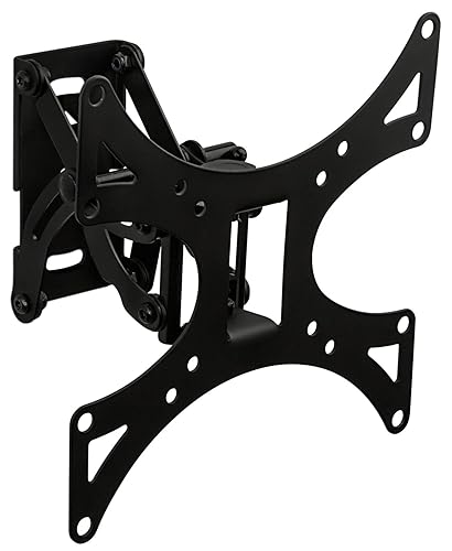 Mount-It Full Motion TV Wall Mount Bracket | Swivel, Tilt & Articulating Arm | VESA 75x75 to 200x200 | Single Stud Installation | Space-Saving TV