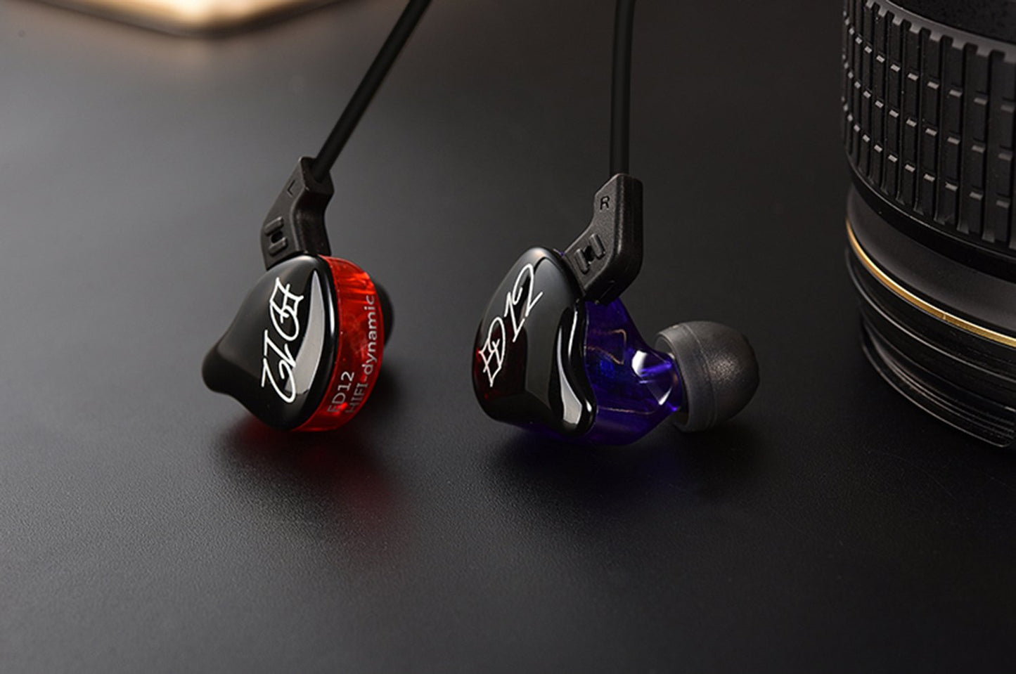 KZ ED12 in-Ear Headphones (Earphones/Earbuds/Headset) Compatible,Black (Black Without Mic)