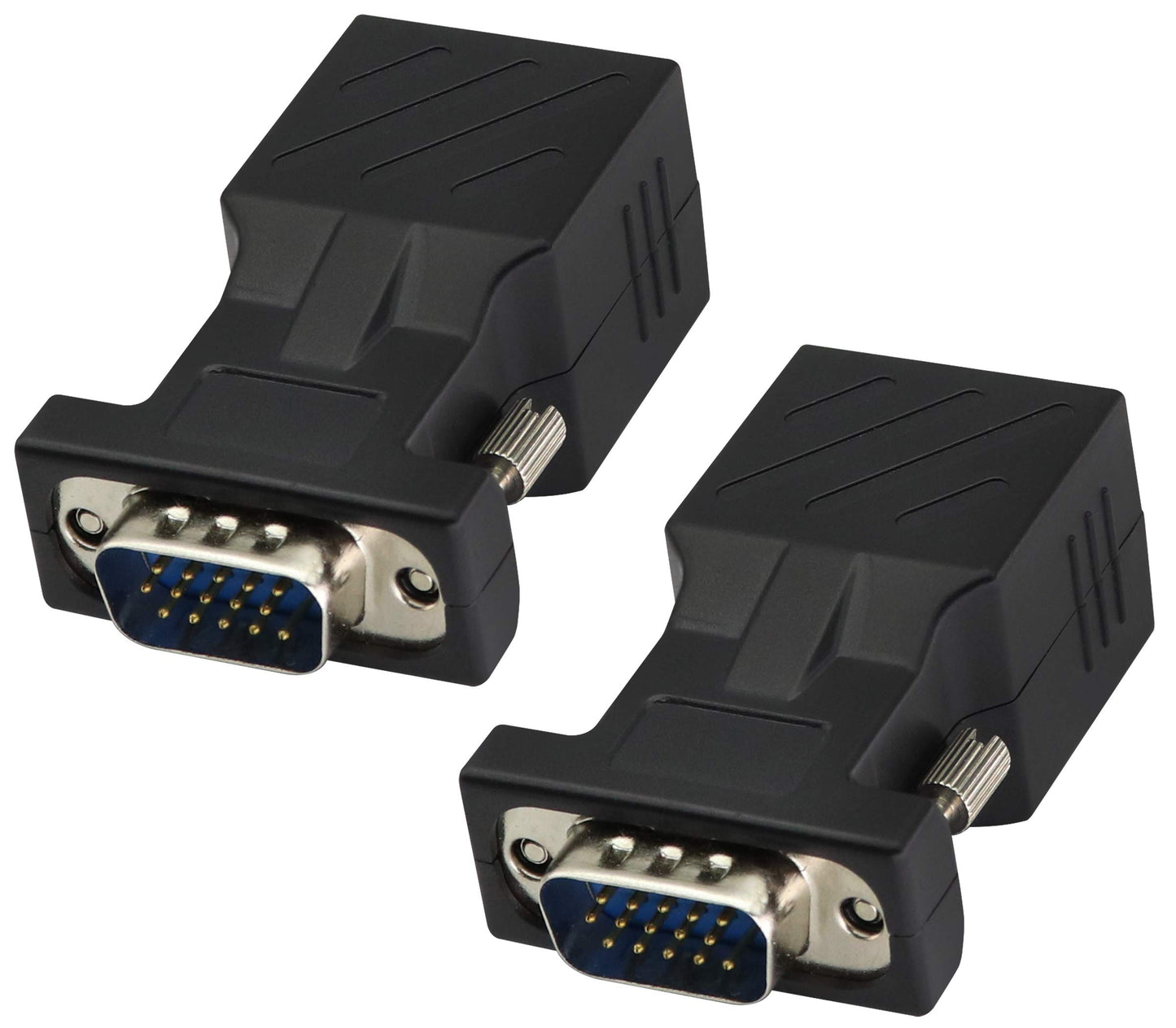 AAOTOKK VGA to RJ45 Adapter,RJ45 Female to VGA 15-Pin Male Port Cat5 Cat6 Cat7 Ethernet Support 720P, 1080I, 1080P Video Transmission for Multimedia
