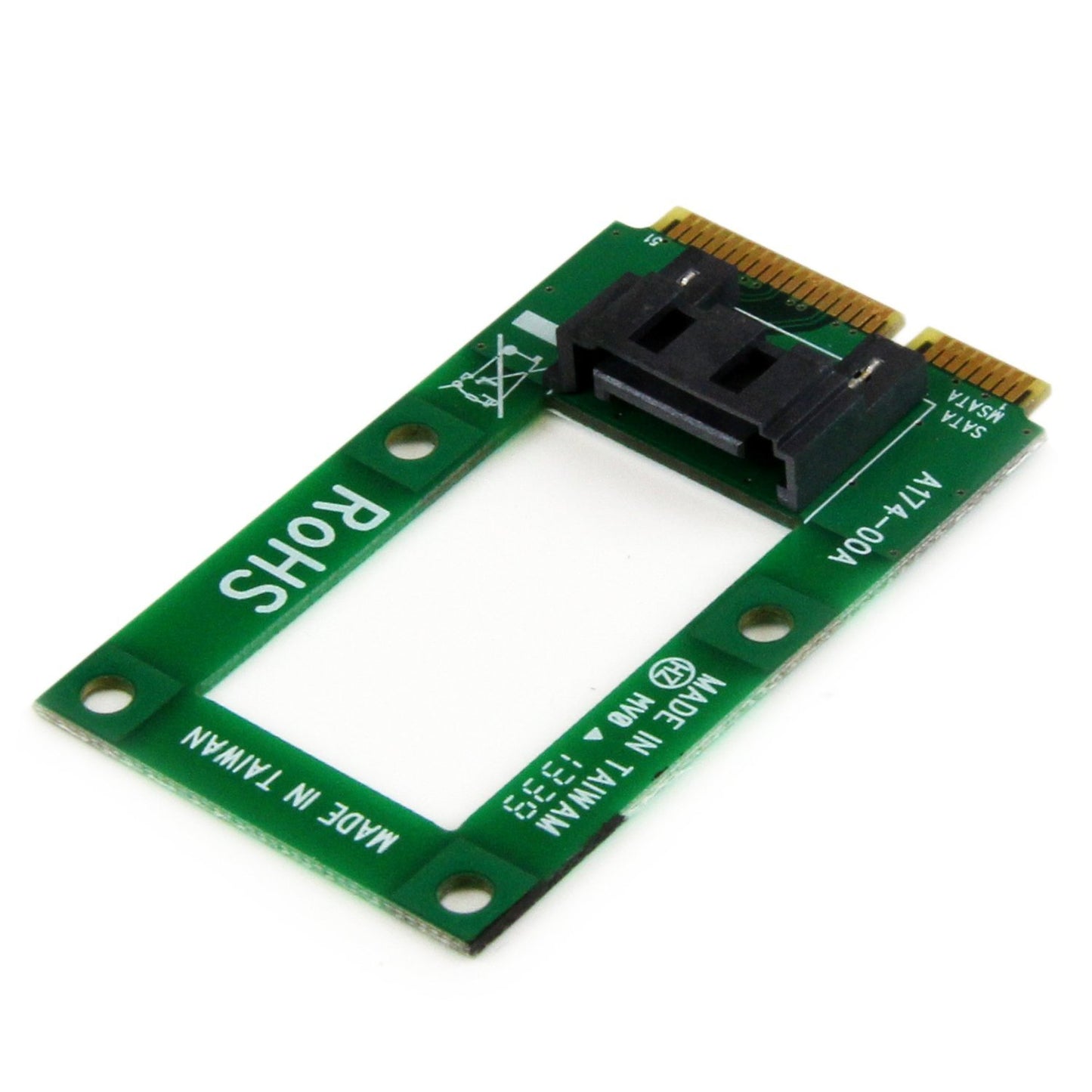 StarTech.com mSATA to SATA HDD / SSD Adapter - Mini SATA to SATA Converter Card - mSATA to SATA 2.5/3.5 Hard Drive Adapter Converter Card , TAA